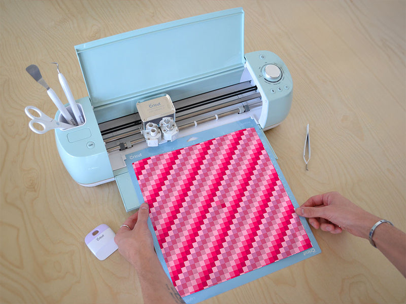 magenta process mosaic Cricut Compatible Vinyl