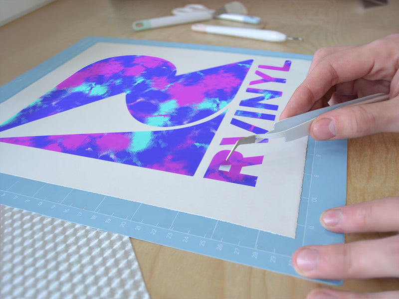 magenta rain tie dye Easy Weed Craft Vinyl