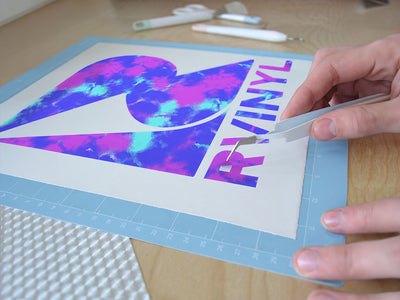 magenta rain tie dye Easy Weed Craft Vinyl