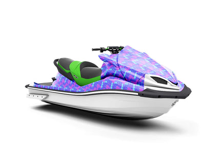 Magenta Rain Tie Dye Jet Ski Vinyl Customized Wrap