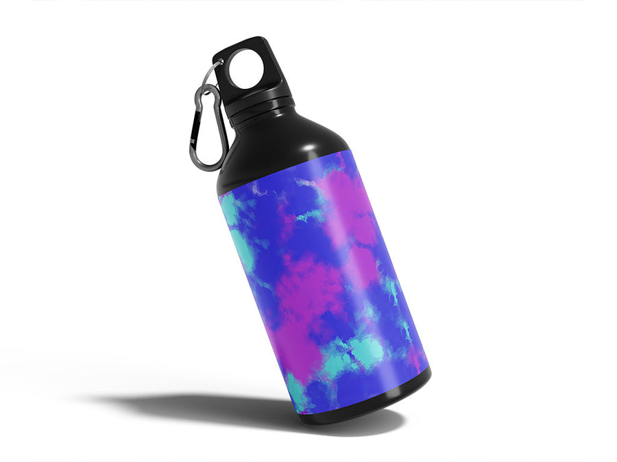 magenta rain tie dye Water Bottle DIY Stickers