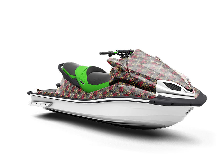 Magenta Ranunculus Gothic Jet Ski Vinyl Customized Wrap