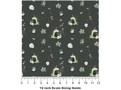 Magic Brew Witch Vinyl Film Pattern Size 12 inch Scale~Rwraps Magic Brew Witch Sizing Chart~2