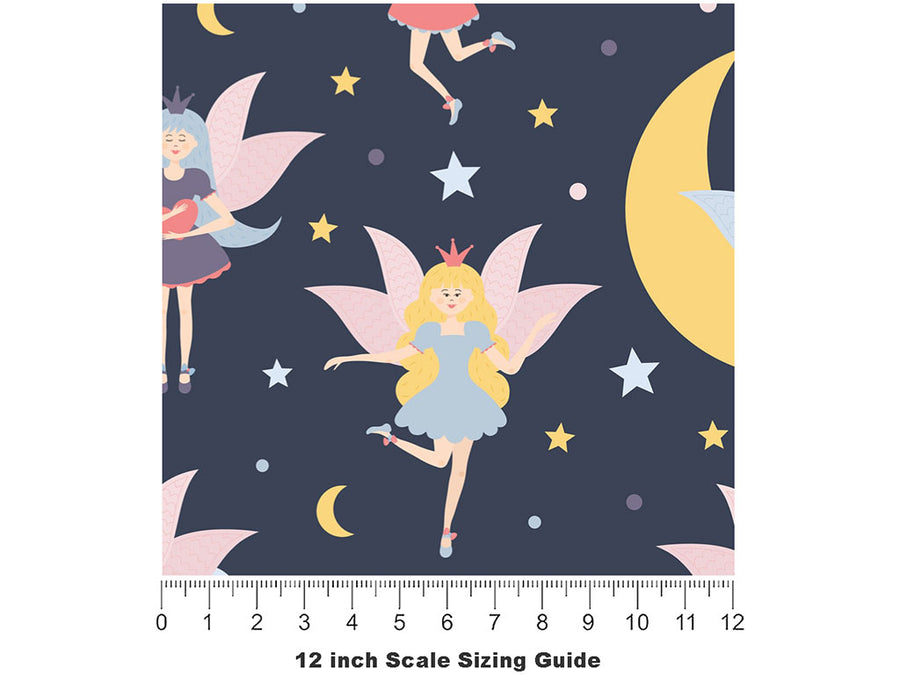 Magic Princess Fantasy Vinyl Film Pattern Size 12 inch Scale~Rwraps Magic Princess Fantasy Sizing Chart~2