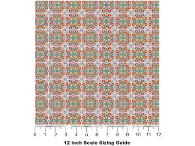 Magical Mandala Fantasy Vinyl Film Pattern Size 12 inch Scale~Rwraps Magical Mandala Fantasy Sizing Chart~2