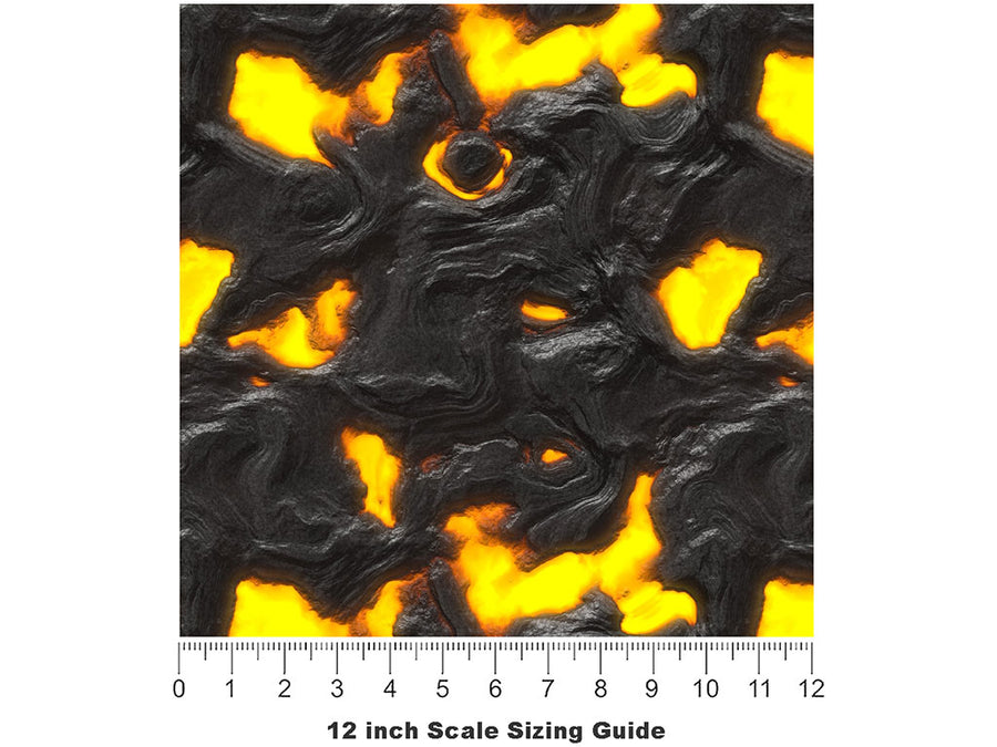 Magma Ocean Lava Vinyl Film Pattern Size 12 inch Scale~Rwraps Magma Ocean Lava Sizing Chart~2