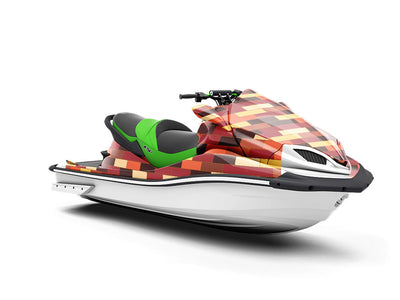 Mahogany Brown Brick Jet Ski Vinyl Customized Wrap