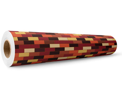 Mahogany Brown Brick Wrap Film Wholesale Roll~Rwraps Series 914 Digitally Printed Vinyl Roll~5