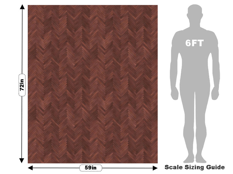 Mahogany  Wooden Parquet Vehicle Wrap Scale~Rwraps Series 914 Mahogany  Wooden Parquet Measurements~2