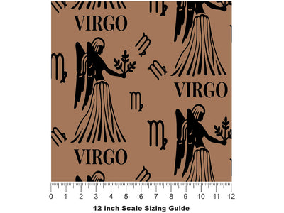 Maiden Voyage Astrology Vinyl Film Pattern Size 12 inch Scale~Rwraps Maiden Voyage Astrology Sizing Chart~2