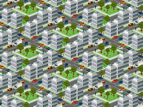 Main Thoroughfare Cityscape Vinyl Wrap Pattern~Rwraps Series 914 Digitally Printed Vinyl Wrap~0