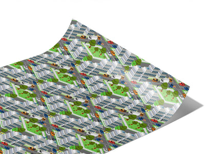 Main Thoroughfare Cityscape Vinyl Wraps~Rwraps Series 914 Digitally Printed Vinyl Wrap~1