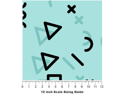 Making Measure Abstract Vinyl Film Pattern Size 12 inch Scale~Rwraps Making Measure Abstract Sizing Chart~2