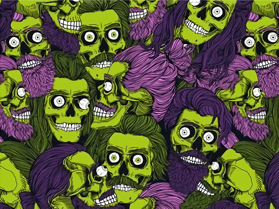 Man-Eating Hipster Zombie Vinyl Wrap Pattern~Rwraps Series 914 Digitally Printed Vinyl Wrap~0