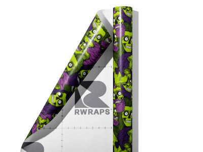Man-Eating Hipster Zombie Wrap Film Sheets~Rwraps Series 914 Man-Eating Hipster Zombie Scrolled Sheet~3
