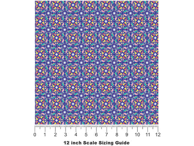 Mandala Masters Dinosaur Vinyl Film Pattern Size 12 inch Scale~Rwraps Mandala Masters Dinosaur Sizing Chart~2