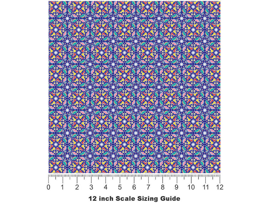 Mandala Masters Dinosaur Vinyl Film Pattern Size 12 inch Scale~Rwraps Mandala Masters Dinosaur Sizing Chart~2
