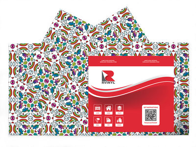 mandala rainbows dinosaur Craft Vinyl Sheet Pack