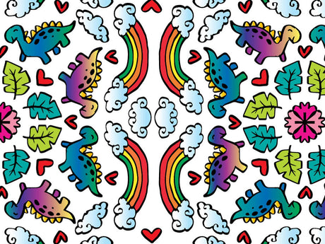 Mandala Rainbows Dinosaur Vinyl Wrap Pattern~Rwraps Series 914 Digitally Printed Vinyl Wrap~0