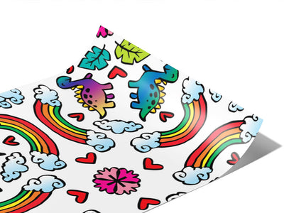 Mandala Rainbows Dinosaur Vinyl Wraps~Rwraps Series 914 Digitally Printed Vinyl Wrap~0