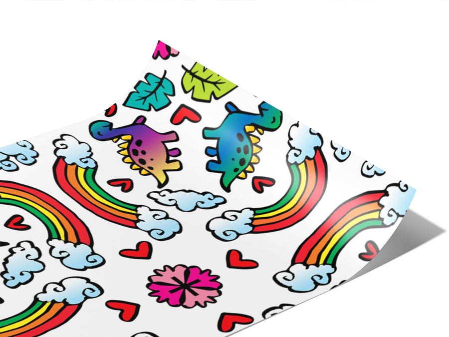 Mandala Rainbows Dinosaur Vinyl Wraps~Rwraps Series 914 Digitally Printed Vinyl Wrap~0