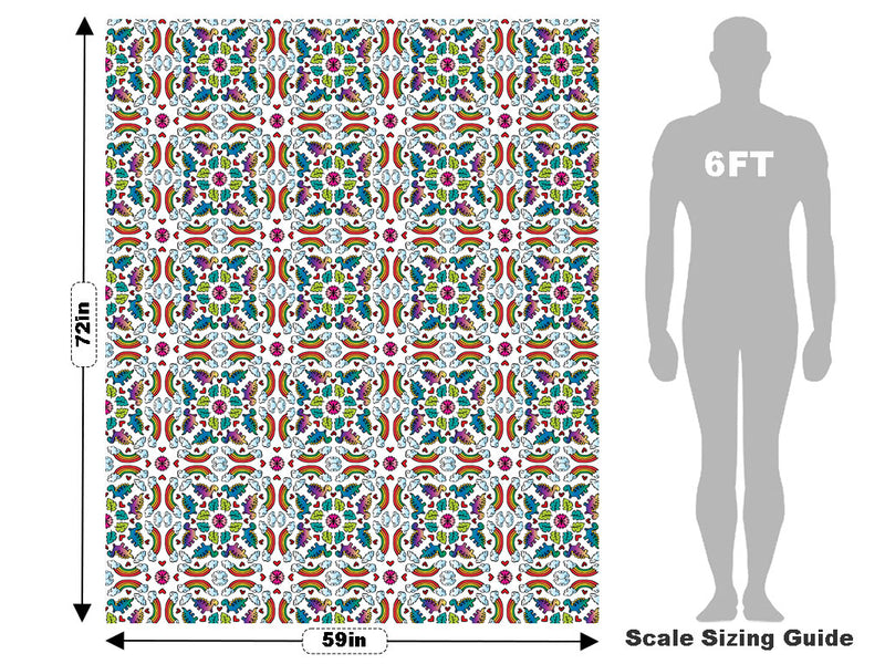 Mandala Rainbows Dinosaur Vehicle Wrap Scale~Rwraps Series 914 Mandala Rainbows Dinosaur Measurements~1