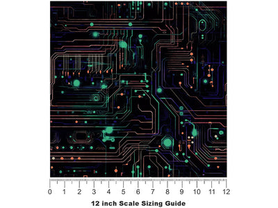 Manic Megabyte Technology Vinyl Film Pattern Size 12 inch Scale~Rwraps Manic Megabyte Technology Sizing Chart~3