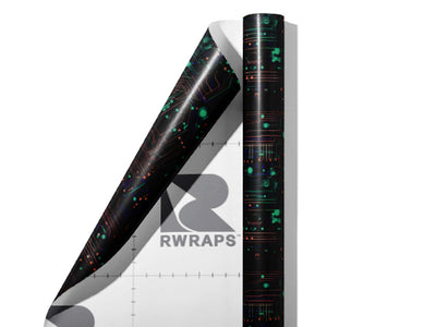 Manic Megabyte Technology Wrap Film Sheets~Rwraps Series 914 Manic Megabyte Technology Scrolled Sheet~4