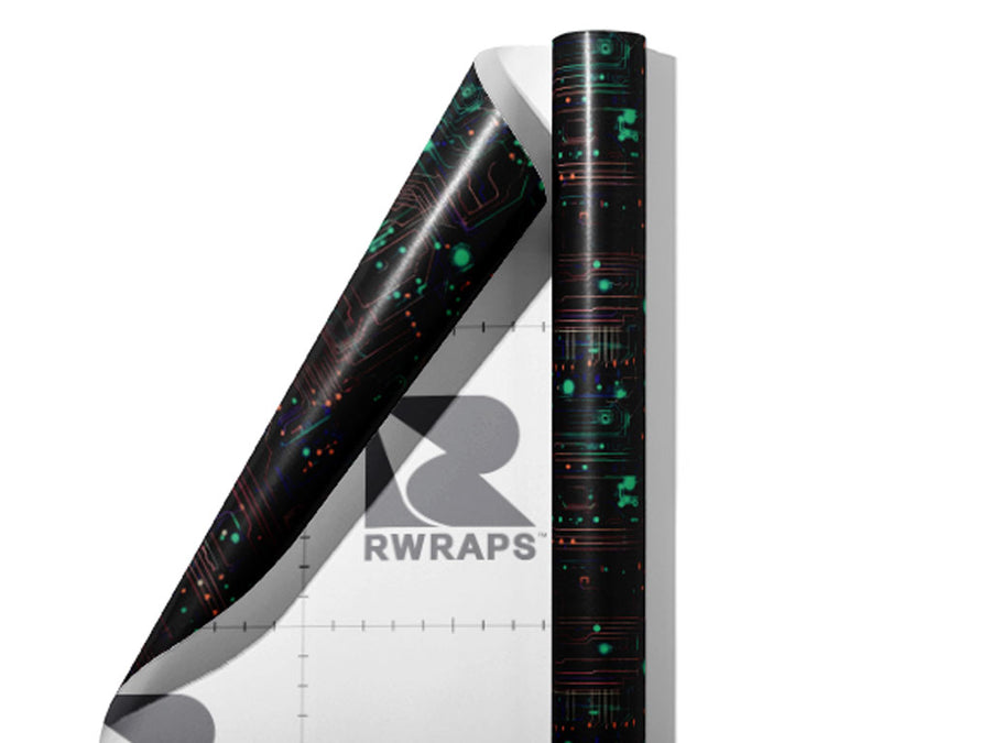 Manic Megabyte Technology Wrap Film Sheets~Rwraps Series 914 Manic Megabyte Technology Scrolled Sheet~4