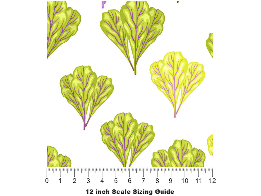 Manly Mangold Vegetable Vinyl Film Pattern Size 12 inch Scale~Rwraps Manly Mangold Vegetable Sizing Chart~2