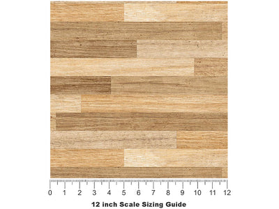 Maple  Wooden Parquet Vinyl Film Pattern Size 12 inch Scale~Rwraps Maple  Wooden Parquet Sizing Chart~3