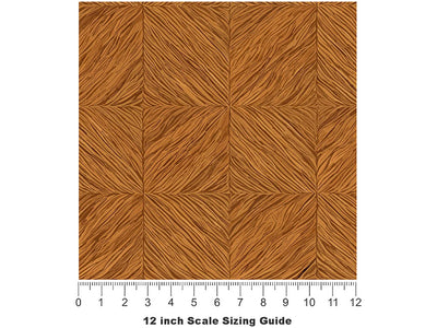 Maple Star Wooden Parquet Vinyl Film Pattern Size 12 inch Scale~Rwraps Maple Star Wooden Parquet Sizing Chart~3