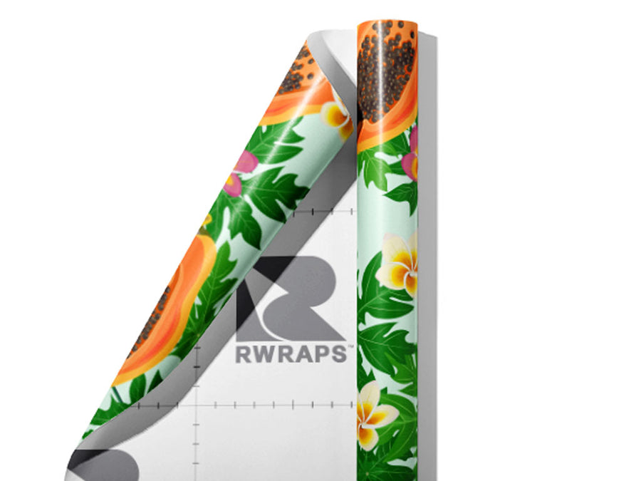 Maradol  Fruit Wrap Film Sheets~Rwraps Series 914 Maradol  Fruit Scrolled Sheet~3