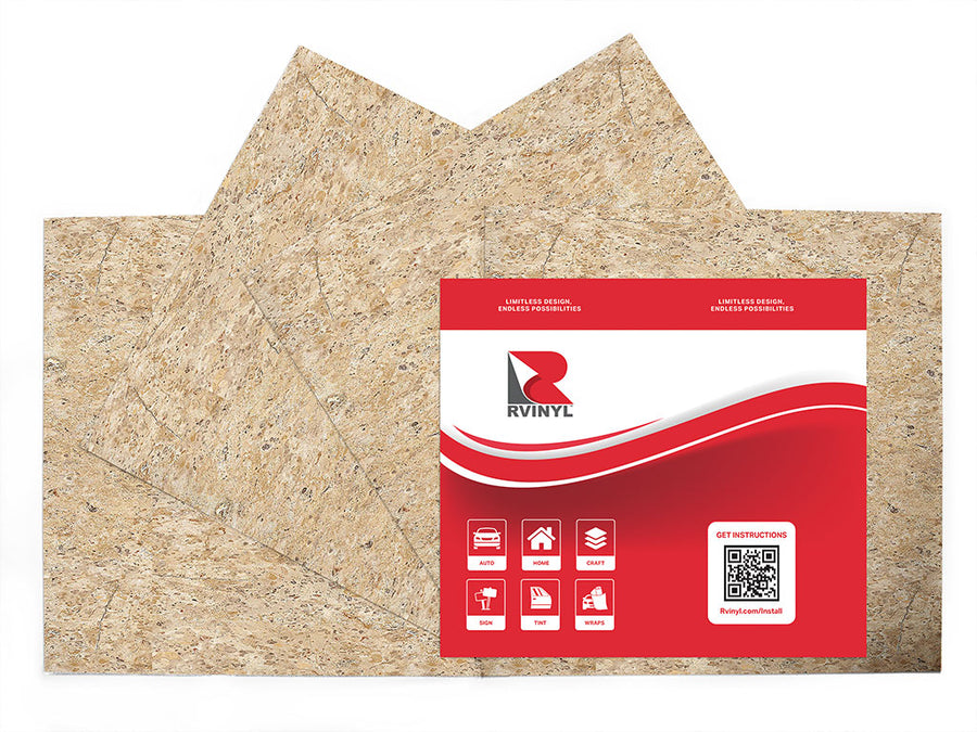 marbled caramel granite stone Craft Vinyl Sheet Pack