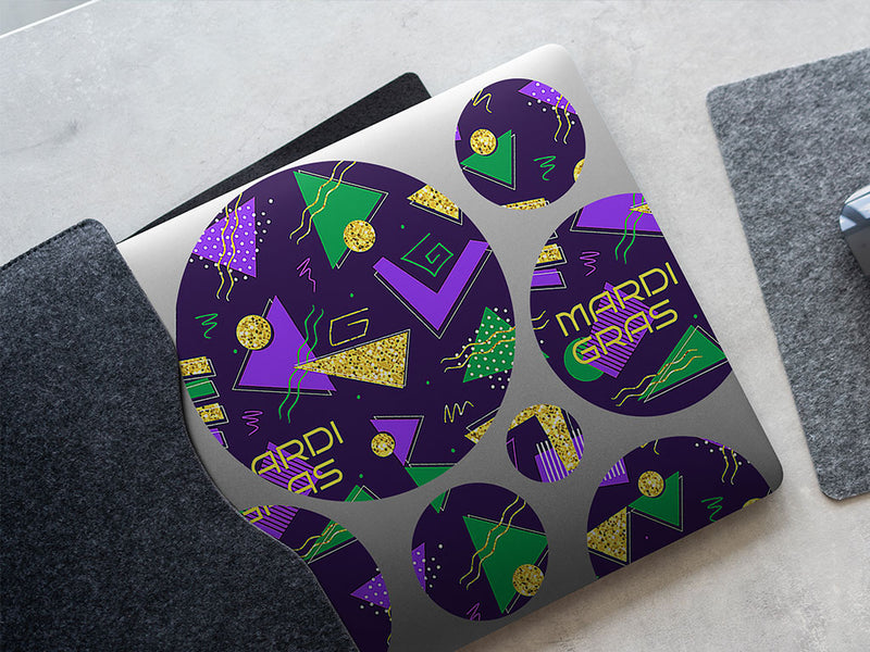 mardi gras  DIY Laptop Stickers