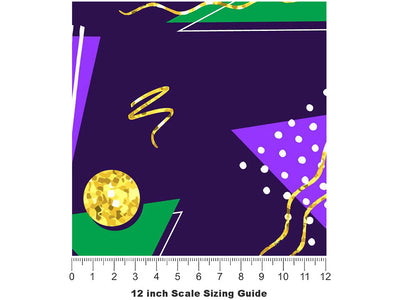 Mardi Gras Americana Vinyl Film Pattern Size 12 inch Scale~Rwraps Mardi Gras Americana Sizing Chart~3