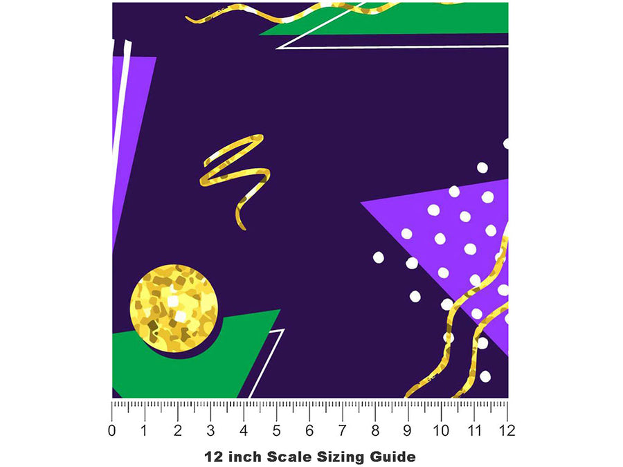 Mardi Gras Americana Vinyl Film Pattern Size 12 inch Scale~Rwraps Mardi Gras Americana Sizing Chart~3