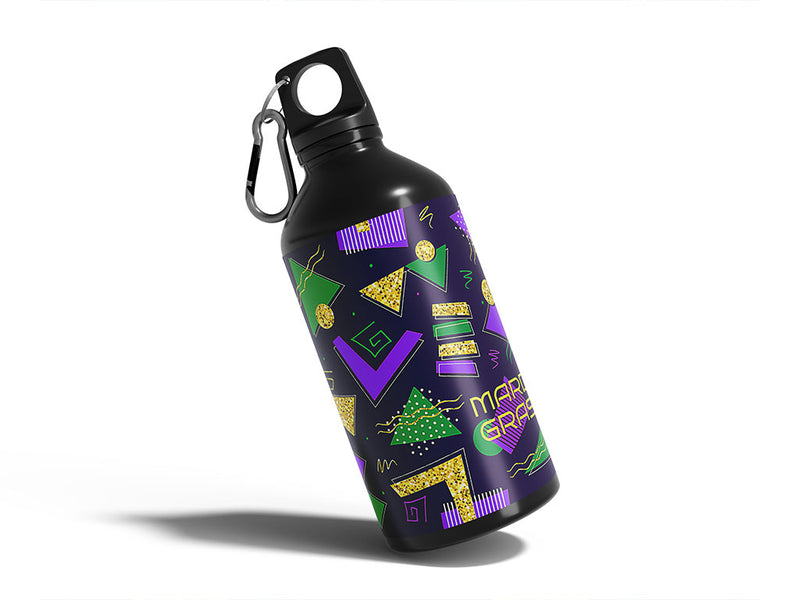 mardi gras  Water Bottle DIY Stickers