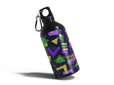mardi gras  Water Bottle DIY Stickers