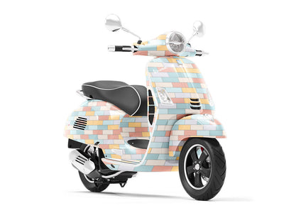 Marian Blue Brick Vespa Scooter Wrap Film