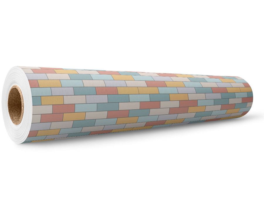 Marian Blue Brick Wrap Film Wholesale Roll~Rwraps Series 914 Digitally Printed Vinyl Roll~5