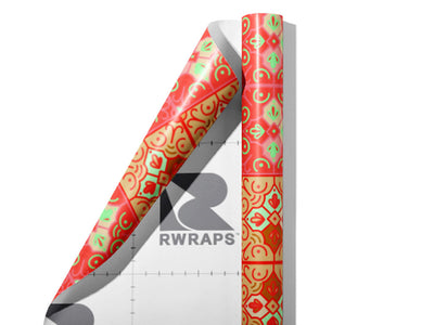 Marigold Tile Wrap Film Sheets~Rwraps Series 914 Marigold Tile Scrolled Sheet~4