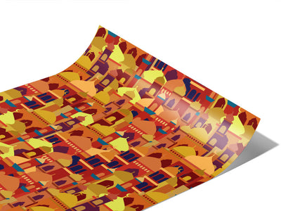 Marigold Mosques Cityscape Vinyl Wraps~Rwraps Series 914 Digitally Printed Vinyl Wrap~1
