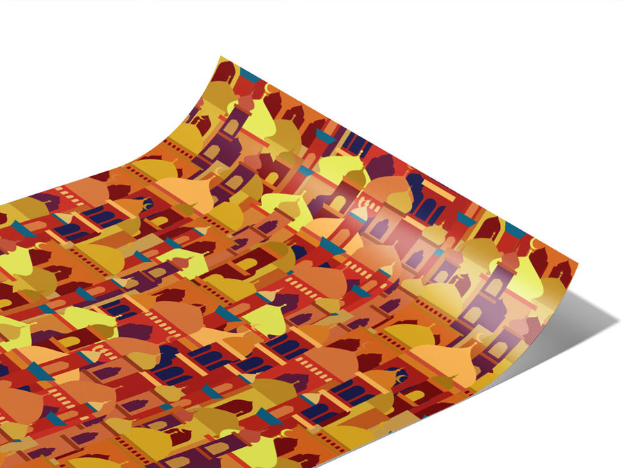 Marigold Mosques Cityscape Vinyl Wraps~Rwraps Series 914 Digitally Printed Vinyl Wrap~1