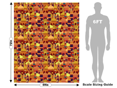 Marigold Mosques Cityscape Vehicle Wrap Scale~Rwraps Series 914 Marigold Mosques Cityscape Measurements~2