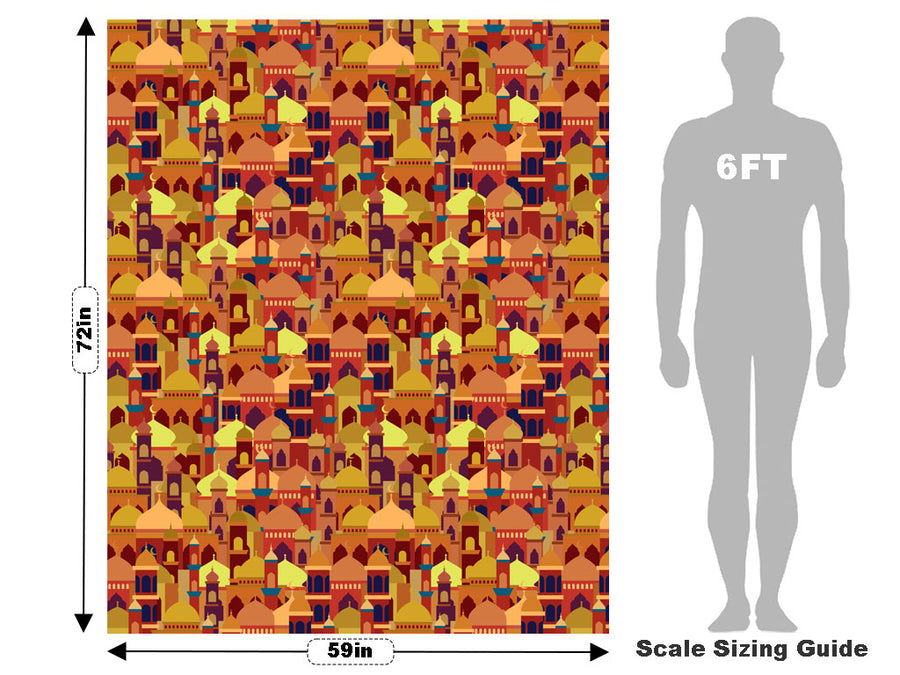 Marigold Mosques Cityscape Vehicle Wrap Scale~Rwraps Series 914 Marigold Mosques Cityscape Measurements~2