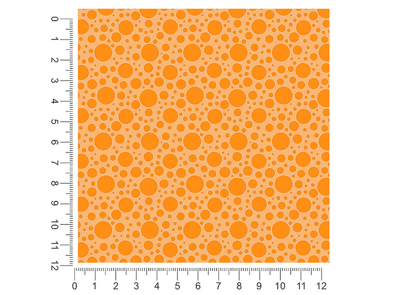 marmalade orange polka dot 1ft x 1ft Craft Sheets