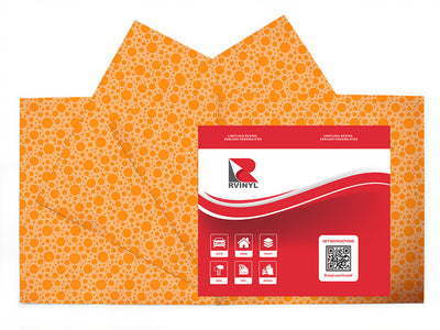 marmalade orange polka dot Craft Vinyl Sheet Pack