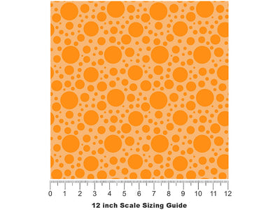 Marmalade Orange Polka Dot Vinyl Film Pattern Size 12 inch Scale~Rwraps Marmalade Orange Polka Dot Sizing Chart~2