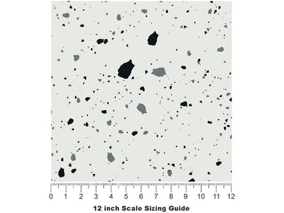 Marmo  Terrazzo Vinyl Film Pattern Size 12 inch Scale~Rwraps Marmo  Terrazzo Sizing Chart~2